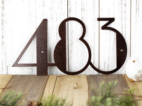 metal house numbers art deco|exterior house numbers large.